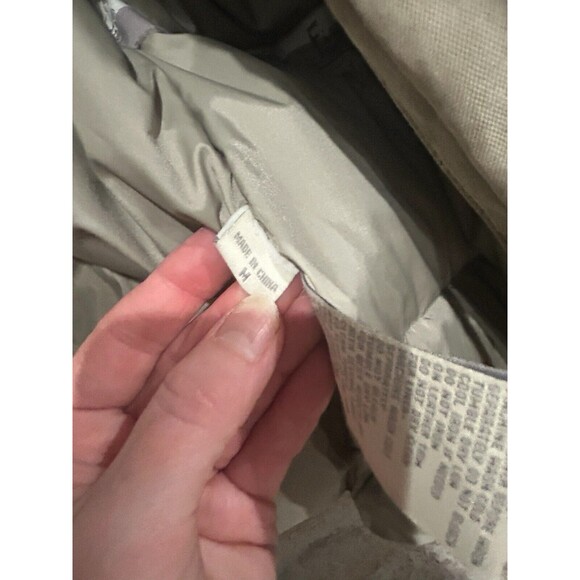 Vtg 90s Fieldmaster Jacket Mens Med Tan Barn Chore Coat Quilt Down Lined Leather - Picture 13 of 16